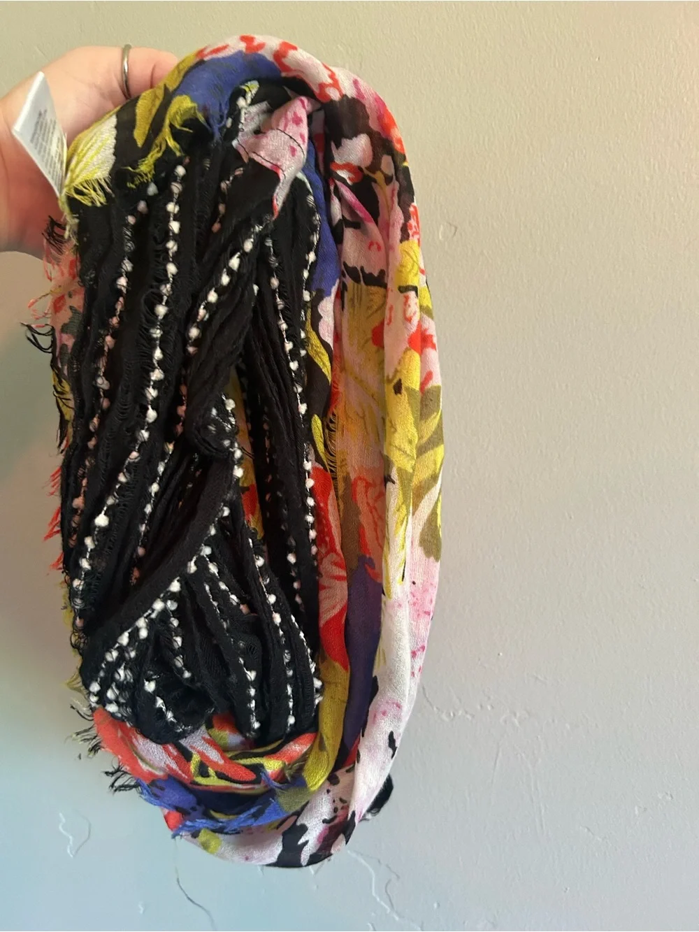 Mixed Pattern Scarf Bundle in White, Black, Red, Green, Blue
